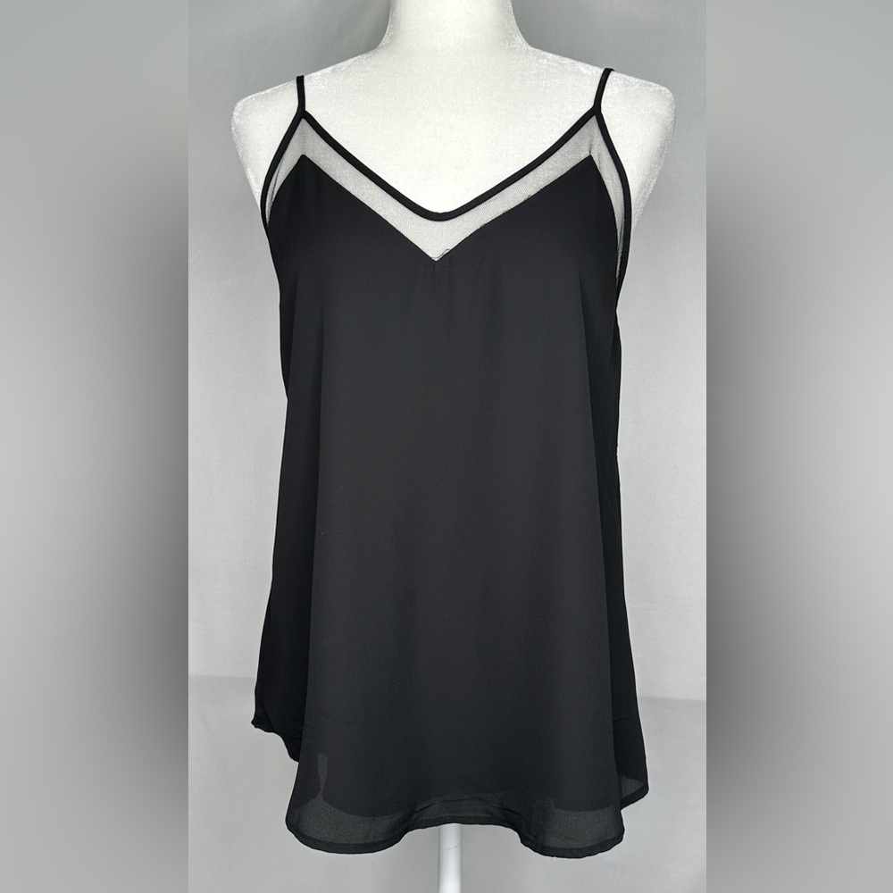 Lulus Sweet Fling Black Mesh Tank Top Whimsigoth Dark Fairy Grunge Sz S